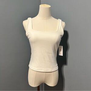 Pink Rose White Tank Top